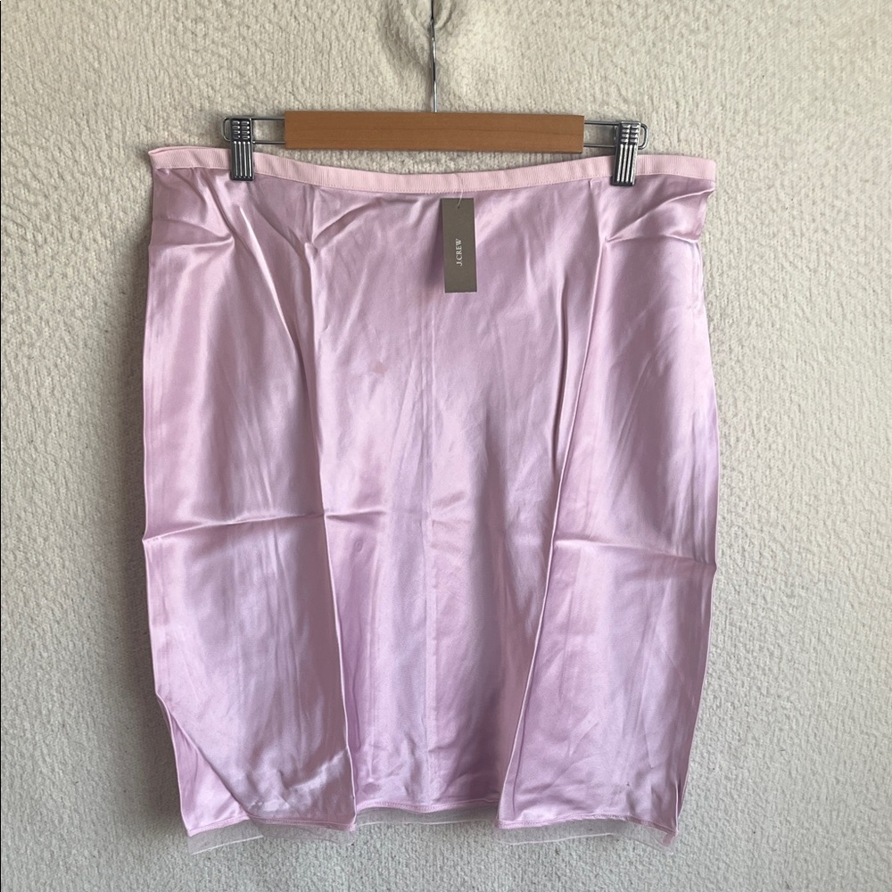 J. Crew Light Pink Satin Skirt